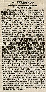 AUGUSTIN FERRANDO 1880-1957 (4)L'Echo d'Alger 1931